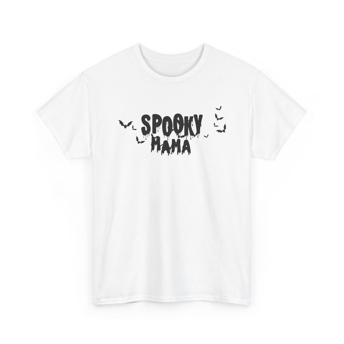 Spooky Mama T-Shirt — Halloween Bat Graphic Tee for Moms