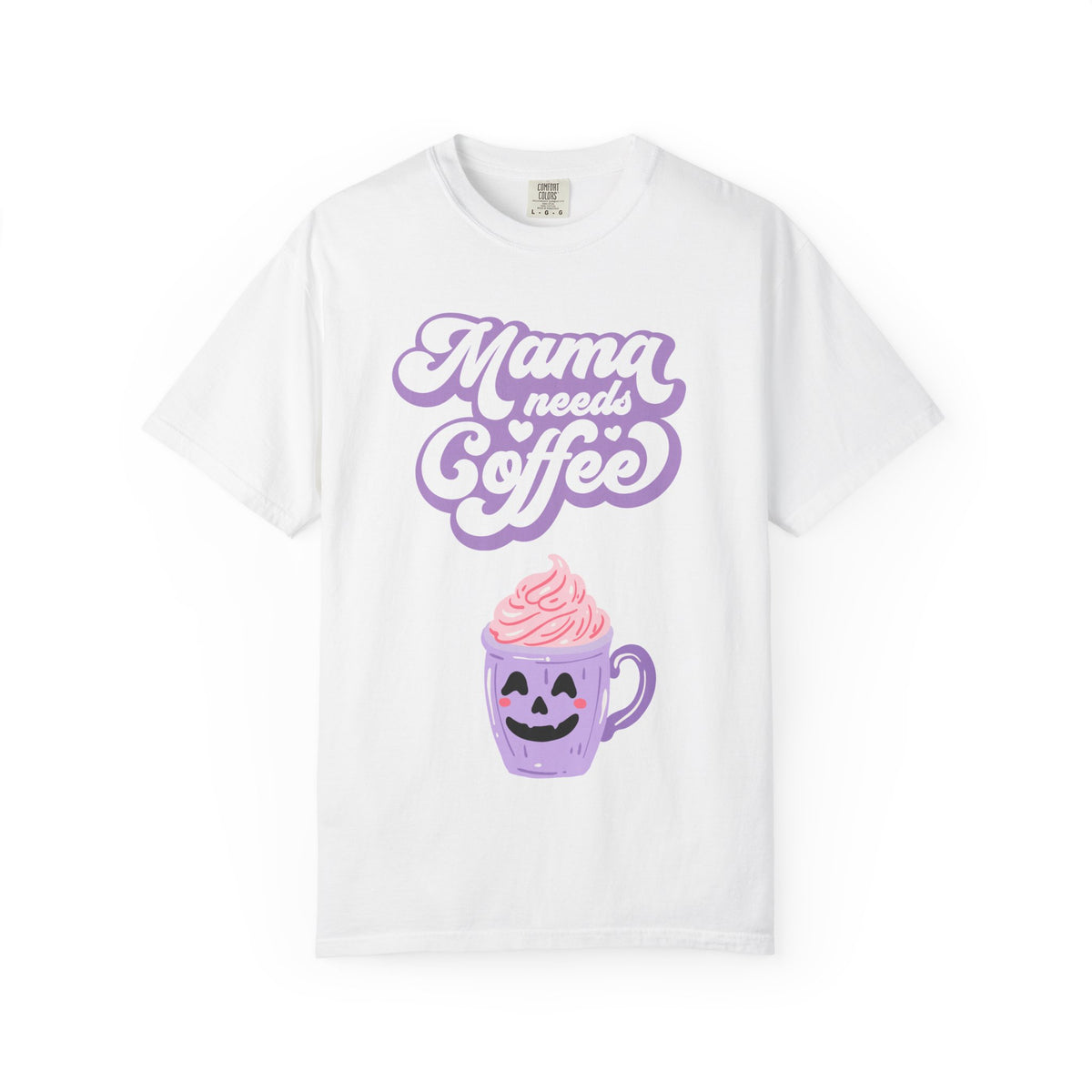 Mama Needs Coffee T‑Shirt — Cute Halloween Coffee Mug Graphic Tee