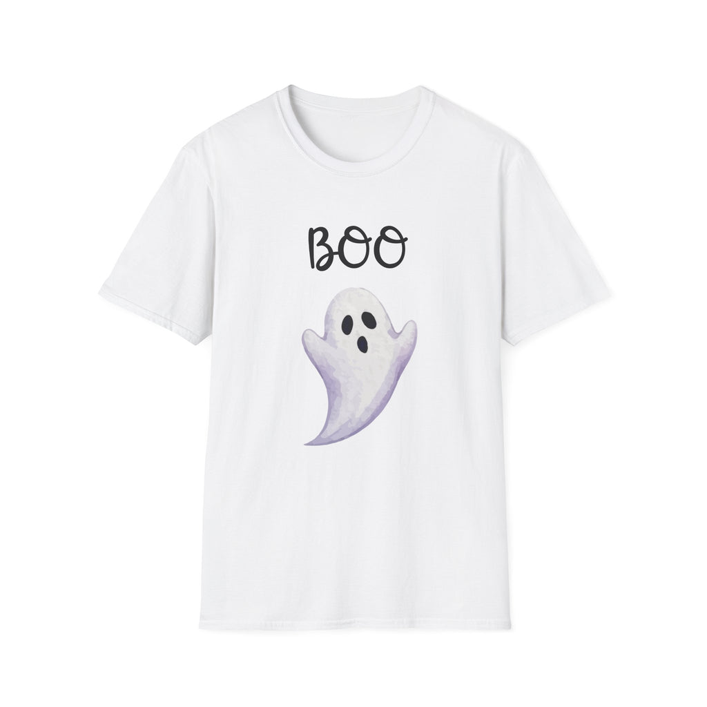 Boo Ghost T‑Shirt — Cute Watercolor Halloween Tee