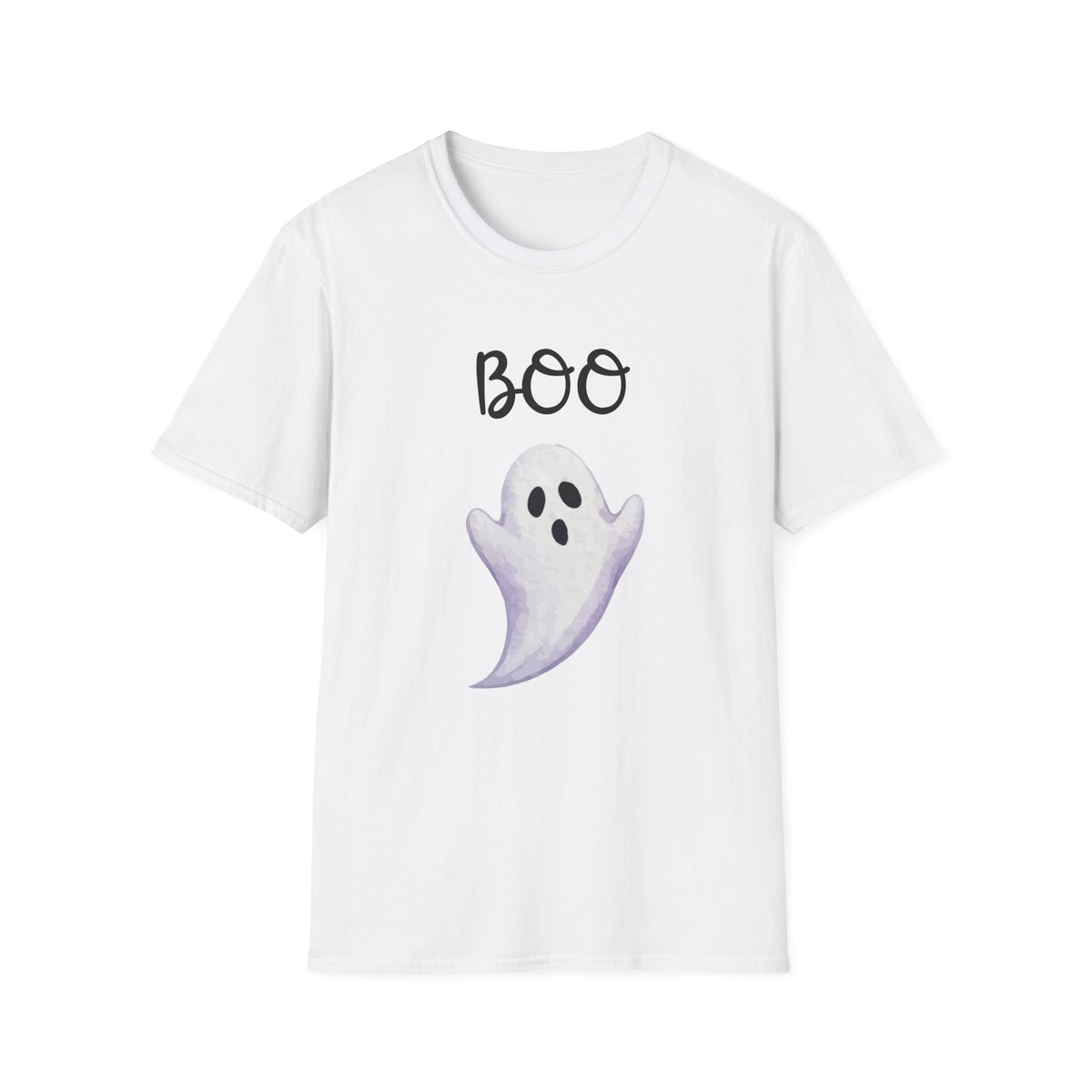 Boo Ghost T‑Shirt — Cute Watercolor Halloween Tee