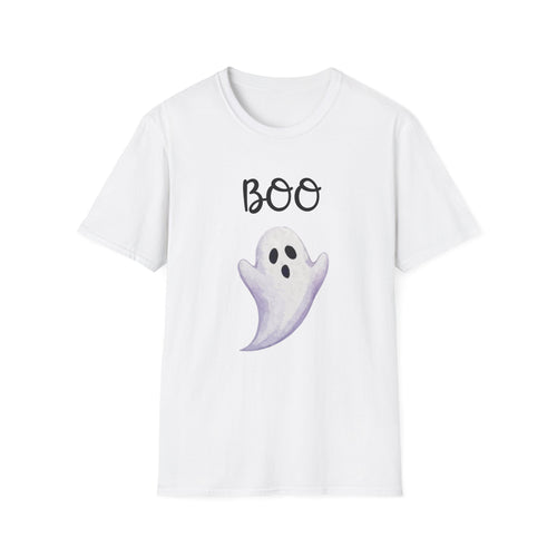 Boo Ghost T‑Shirt — Cute Watercolor Halloween Tee