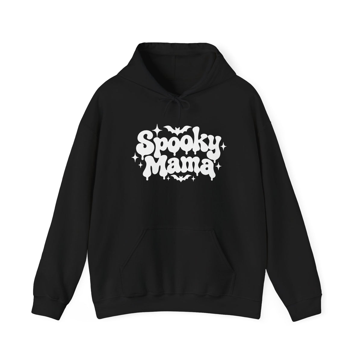 Spooky Mama Hoodie – Halloween Mom Sweatshirt with Bat Design