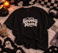 Spooky Mama Halloween Shirt | 100% Cotton Black T-Shirt | Hand Pressed Halloween Tee | Women’s Halloween Shirt | Size Large